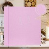 Lanpn Photo Album Scrapbook 8.5x11, Linen Cover Wreath Design Top