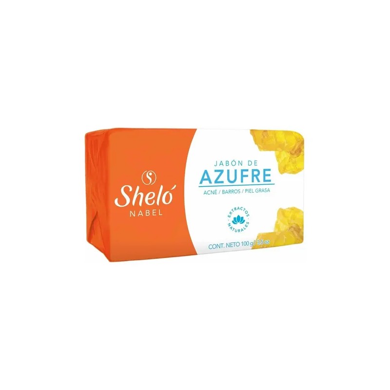 3 Piezas Jabón De Azufre Shelo Nabel 100 Gramos Piel