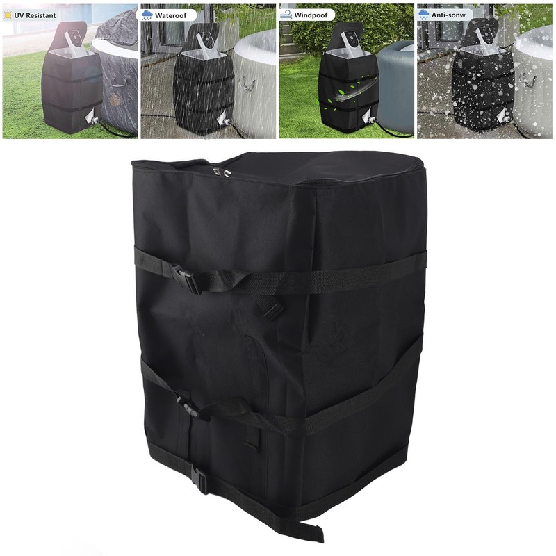 Focket Heater Pump Cover, Waterproof Polyester Linen Insulated Pump Cover,
