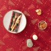 GAMUSI Tablecloth Christmas Jacquard Gold Thread Dining Table Square Christmas