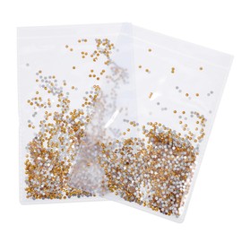 Healvian 2bags Nail Glitter Decor DIY Manicure Art Decors of Nail Art Stickers Hotfix Rhinestones Diamond Jewelry for Women