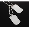 UMtrade Sencillo Mujer Hombres Acero Inoxidable Doble Placa de Identidad