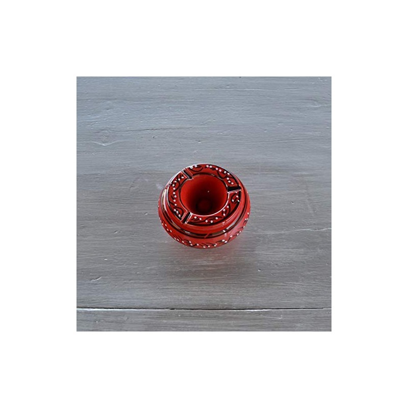 Cendrier Anti Fumée Tatoué Rouge – Petit Modèle