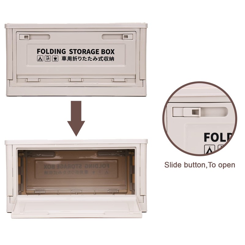 Paieshxi Collapsible Plastic Storage Bins Box with Lids, Stackable Foldable