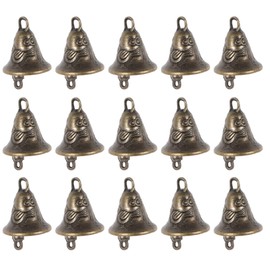 Yardwe 20Pcs Craft Bells Vintage Bronze Jingle Bells 23x25mm Mini Hanging Bells Metal Guardian Bell for DIY Crafts, Christmas Decor, Weddings, Wind Chime, Jewellery, Dog Collar (Random Style)