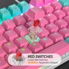 SbocKeeb RGB Pink Gaming Keyboard, 104-Key Wired Mechanical Keyboard with