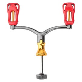 Generic Compatible/Replacement Double Handle for #1000-4000 Lightweight Spinning Reel Handle Reel Parts Metal Fishing Handle Knob Folding Left and Right Hand Replacement (Red)