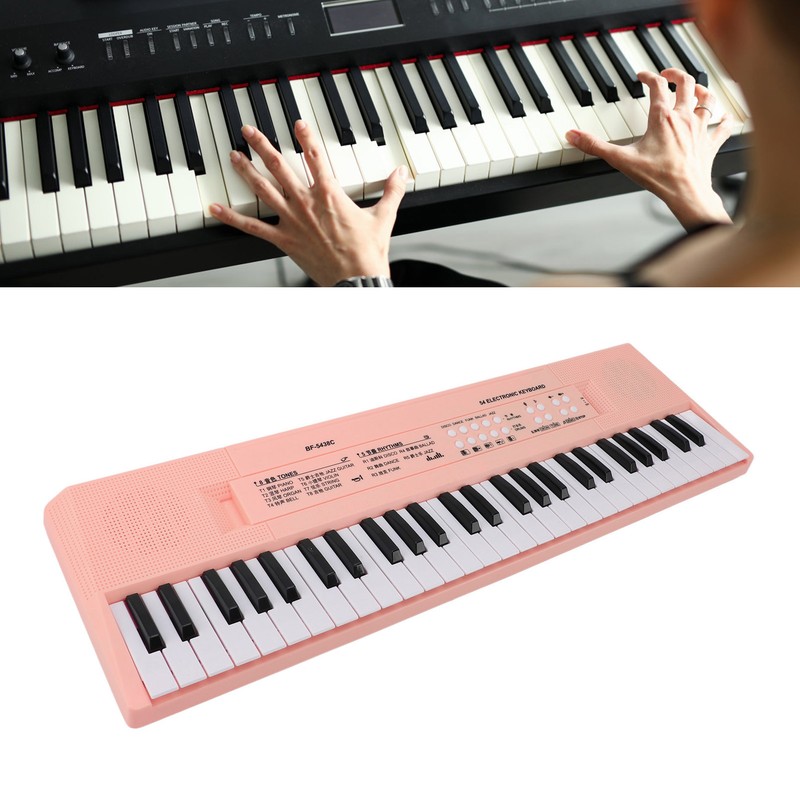 54 Key Keyboard Piano Smoothly Plastic Keyboard Piano Portable Dual