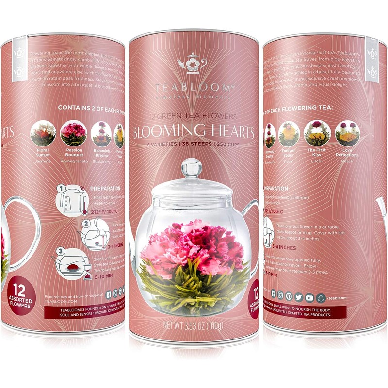 Teabloom - Tés con flores en forma de corazón -