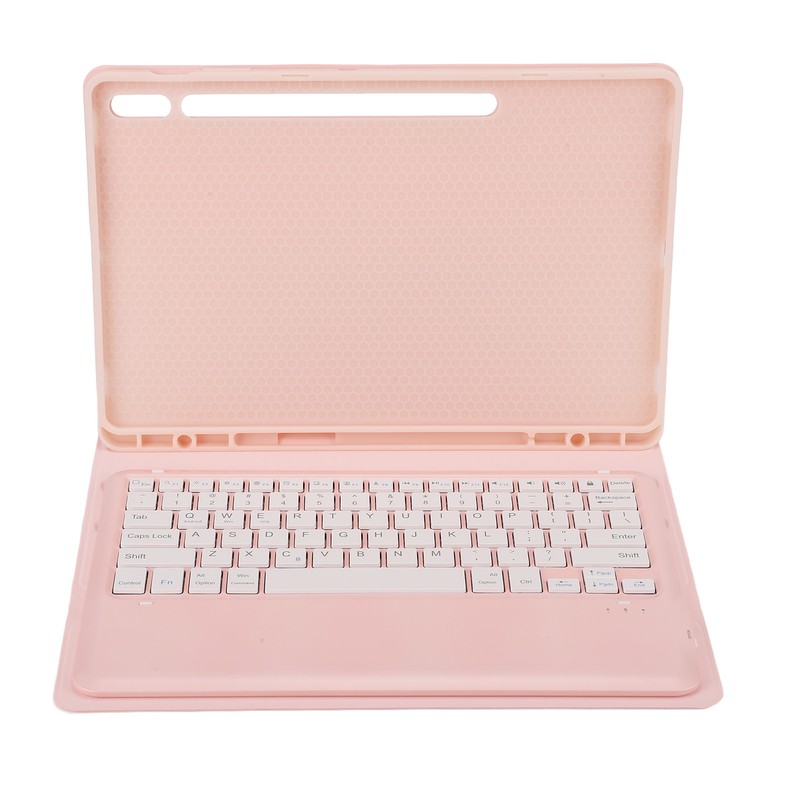 12.4in Keyboard Case 3 Adjustment Stand Detachable Pink Keyboard Case