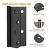 AmzGod 24 Pack Matte Black Door Hinges 4 Inch, Heavy