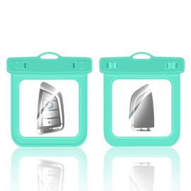 Khxriypha 2 Pack TPU Waterproof Car Key Fob Shell Case Bag for 2019 2020 2021 2022 Chevy Silverado GMC Sierra 1500 2500HD 3500HD Key Protector Cover Accessories（Vivid Green）