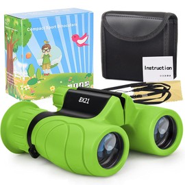 Kids Binoculars,Shockproof 8 x 21 High Resolution Compact Kids Binoculars Real for 3-12 Boys and Girls,Perfect for Bird Watching, Hiking,Camping,Travel, Christmas Birthday Gift