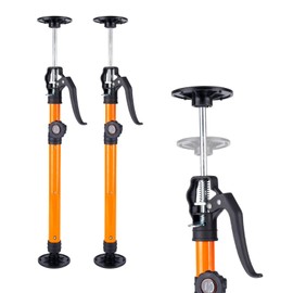Tikelly Cabinet Jack for Installing Cabinet Support Rod 3rd Hand Support System Adjustable Support Pole,Extend from 19.29 inch to 43.30 inch,Orange 2 Pack