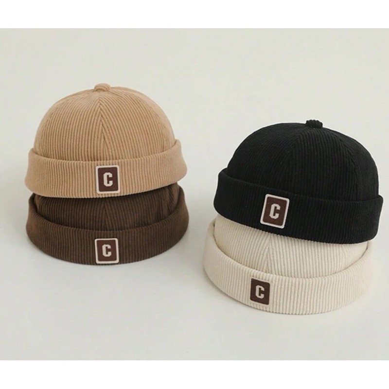 sproutsy Fisherman Cap, No Brim Cap, Docker Hat, Corduroy, Braun
