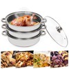 FIPINIXK Three-Layer Steamer Pot for Cooking Multipurpose Vegetable Steamer Stainless