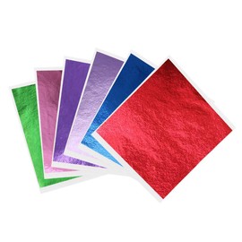 600 pcs Imitation Gold Foil Sheets, 8 x 8 cm12 Colors Gold Leaf Paper for Nail Arts Decoration, Handcrafts, Gilding, Furniture, Paintings Decor
