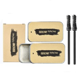 Eyebrow Soap Kit, 3D Eyebrow Gel, Long Lasting Eyebrow Setting Gel, Waterproof Eyebrow Makeup Balm, Pomade Cosmetic Eyebrow, Styling Soap for Eyebrow (2PCS)