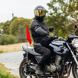 OUNONA Motorcycle Flag Pole, 2pcs Retractable Flag Pole Holder Bracket Auto Flagpole Rear Luggage Rack Mount Flag Pole Accessory Car Flagpole