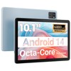 Tablet 10.1-inch Android 14 Tablet - 10GB RAM, 64GB + 256GB Expandable Storage, Octa-Core Processor, 8-Hour Battery, HD 800 x 1280 IPS Touchscreen, Wi-Fi 5 | Bluetooth 5.0, Dual Cameras - Light Blue
