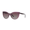 Vogue Eyewear Woman Sunglasses Transparent Purple Frame, Polar Grey Gradient
