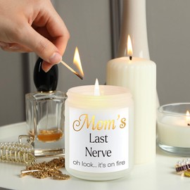 Mom's Last Nerve Candle-Best Mom Gifts,Gifts for Mom from Daughter Son-Funny Mom Gifts,Mom Birthday Gifts,Mothers Day Gifts,Christmas Gifts,Valentine's Day for Mom Stepmother Adoptive Mother