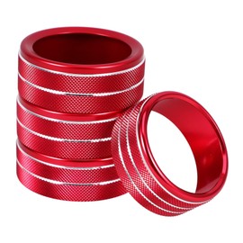 PACKOVE 4pcs Car Air Conditioner Knob Rings Covers Stylish Interior Auto Accessories for Enhanced Grip and Protection Compatible Air Conditioning Units