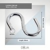 DOJA INDUSTRIAL S Hooks M5 Pack 25 Galvanised Steel Hooks