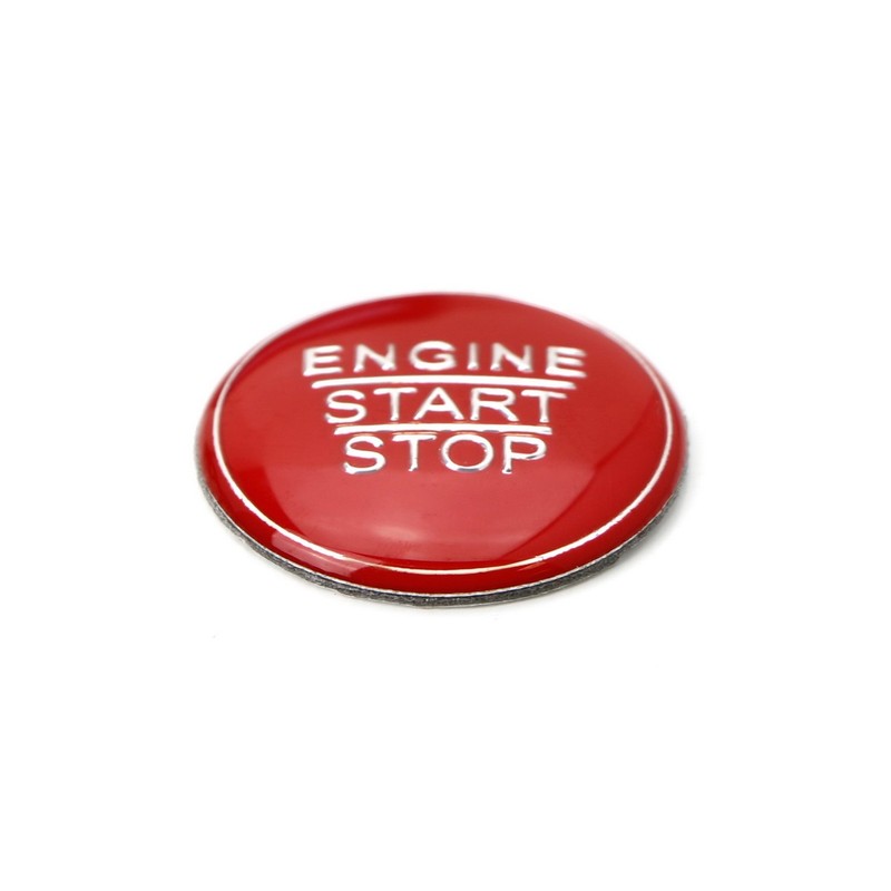 iJDMTOY Gloss Red Keyless Engine Push Start Button Cover Compatible