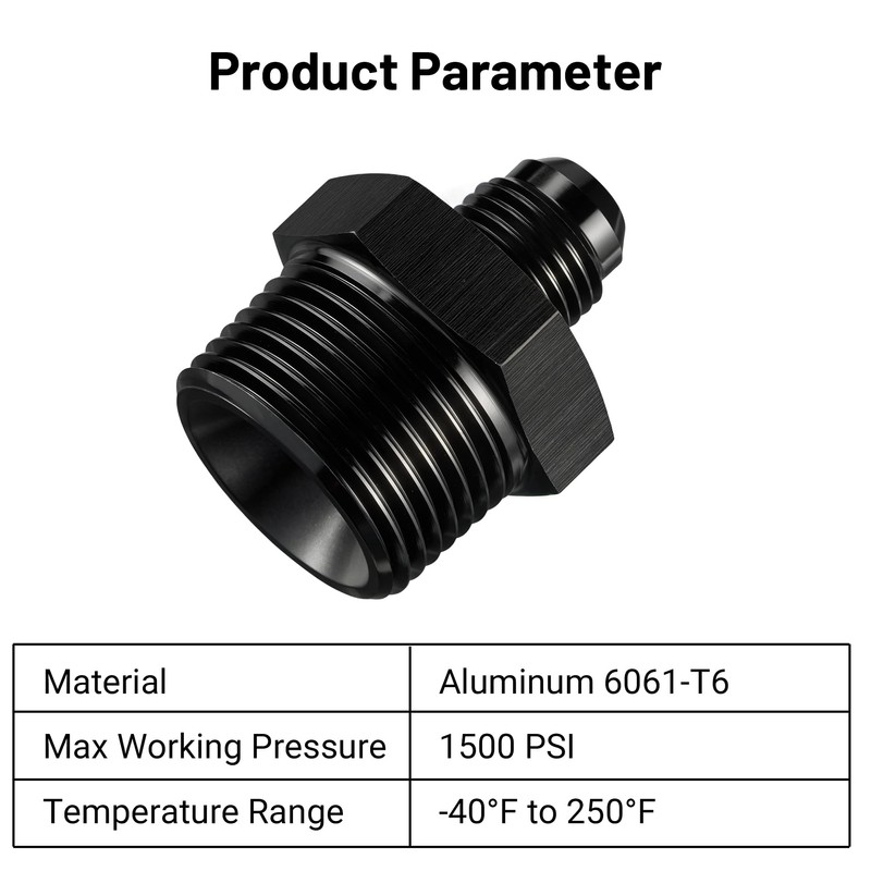 EVIL ENERGY 6AN Male Flare to 3/4" NPT Pipe Fitting