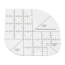 LGEGE Acrylic Curved Corner Cutter Ruler, Sewing Patchwork Ruler for Designers and Tailors, Perfect for Drawing, DIY Quilt, Sewing Project