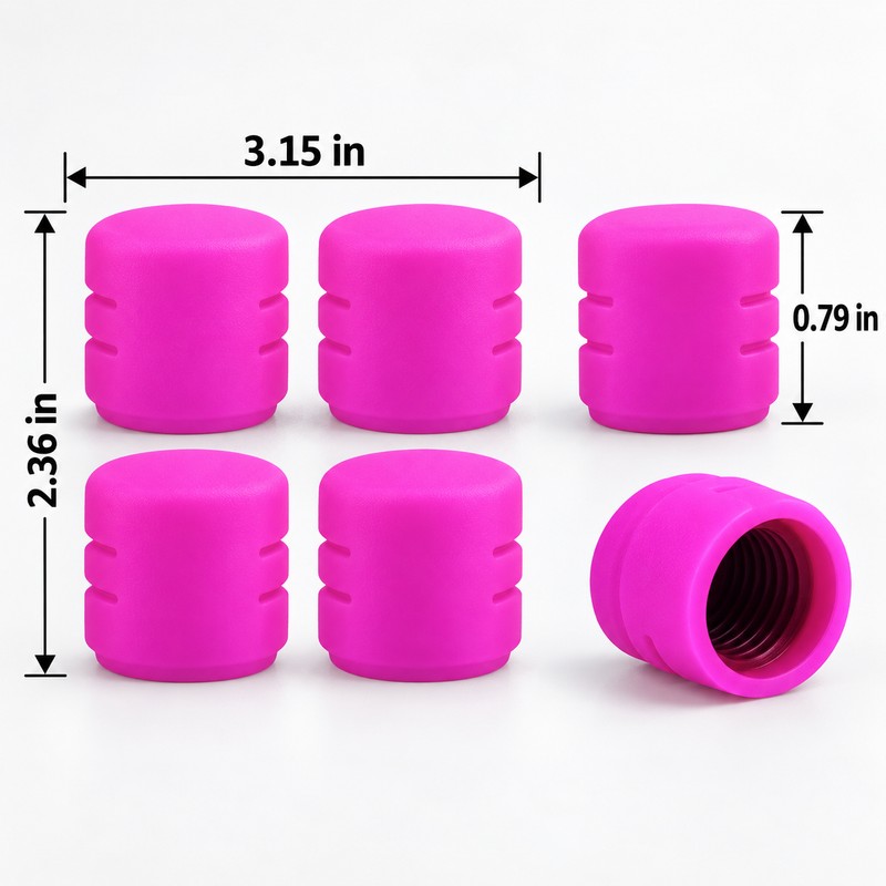 4pcs Luminous Car Tire Valve Caps, Hexagonal Glow-in-the-Dark Tire Valve