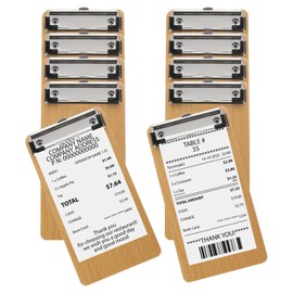 PATIKIL Holz Scheck Präsentatoren für Gaststätten 10 Packung Server Buch Menü Halter Holz Kellnerin Server Hinweis Polster Gäste Scheck Buch für Cafés Restaurant 8"x4" (Natur)