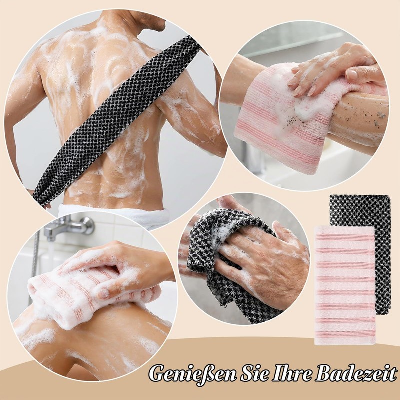Exfoliating Shower Towel, Japanese Exfoliating Bath Towel