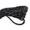 Yacht Braid Polyester Rope 9/16 inch, Black with Silver Tracers (50)