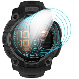 GIOPUEY Screen Protector for Garmin Instinct 3 45mm, [6 Packs] Flexible TPU Screen Protective Film, [Anti-Bubble] [Wear-resistant] - Transparent