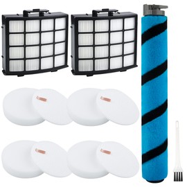 AZ2002 Filter Replacement for Shark Vertex Upright Vacuum AZ2002 AZ2000 AZ2000W Shark Vertex DuoClean PowerFin Acessories, 2 Post-Motor Filters, 4 Foam & Felt Filters, 1 Soft Brushroll