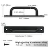 Malimali 4 Pack Black Barn Door Handles, 5" Hole Center