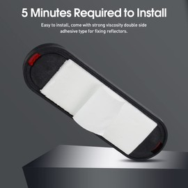 NTHREEAUTO Red Reflectors Motorcycle Safety Reflector Reflective Sticker Universal Compatible with Bicycle, Bike, Trailer, Cars, Trucks, Boat, ATV, Dirt Bike, Driveway