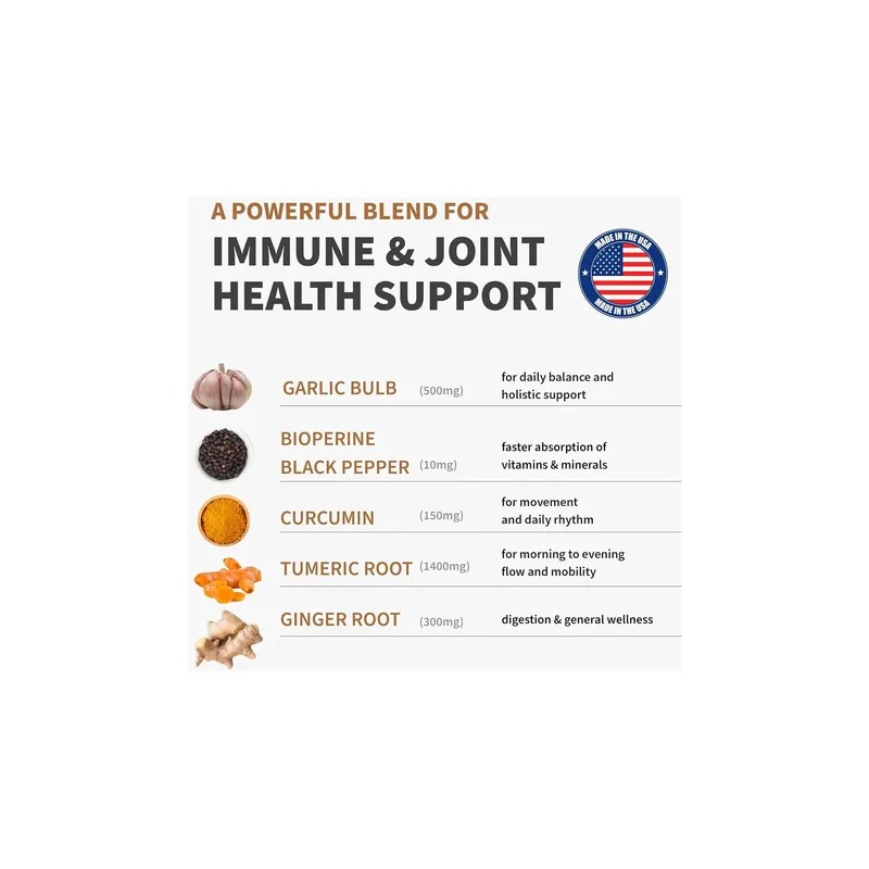 Medchoice Turmeric Bioperine Garlic Ginger Digestión 120cáps