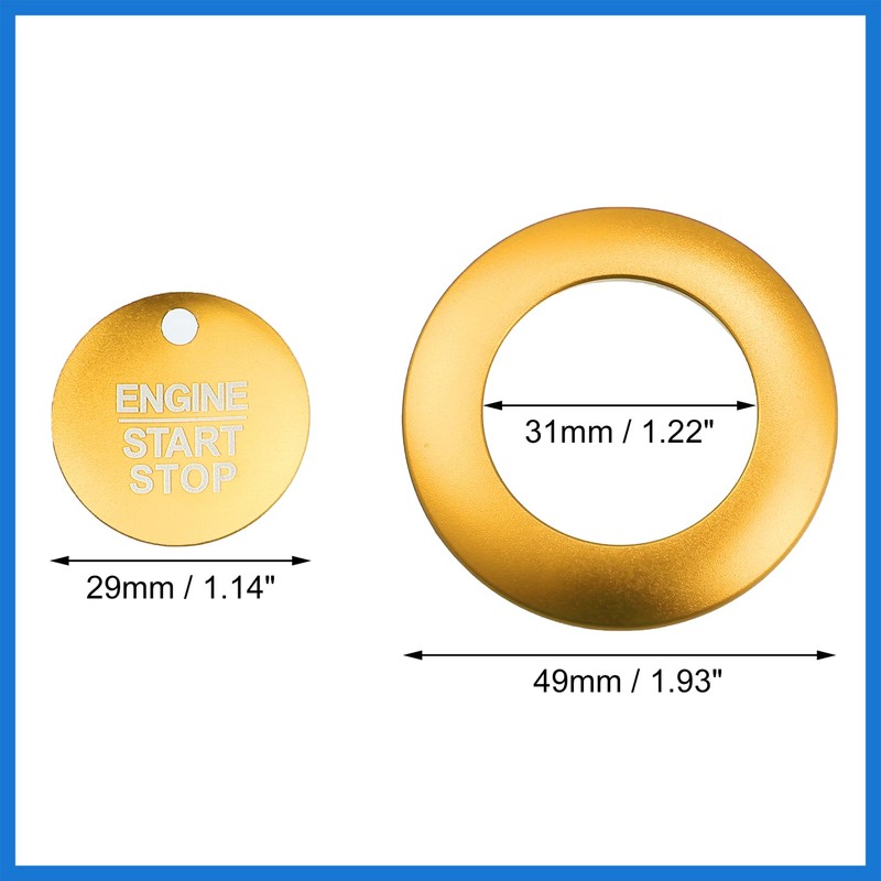 VekAuto Push to Start/Stop Button Cover Trim for Ford Explorer