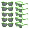 kilofly 10pc 8-Bit Pixel UV Protect Gamer Sunglasses Adult Kids Party Favors