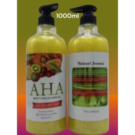 Unbranded AHA Skin Brightening Shower Gel Moisturizing Body Wash, 1000ml [USA Stock ]