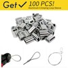 1/16 Wire Rope, 200FT 304 Stainless Steel Cable with 100Pcs