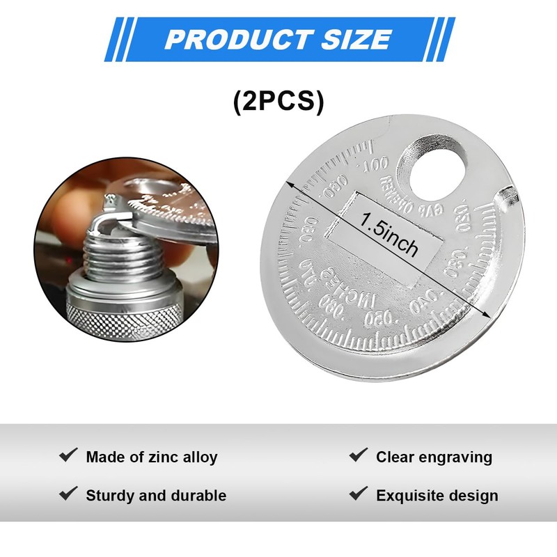 JUSTTOP 2 PCS Spark Plug Measuring Tool, Spark Plug Gap