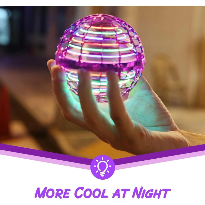 FLYNOVA Kids Light Up Magic Ball Toy,Hover Boomerang Spinning Cosmic