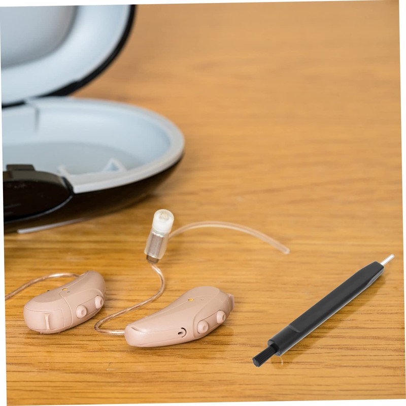 Beavorty Hearing Aid Cleaning Brush Kit 5pcs U-Shaped Hook Nylon
