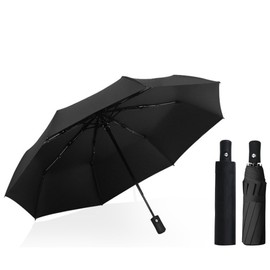 Smooth Opening & Closing | 8 Skeleton Structure: Parasol, One-touch Automatic Opening/Closing, Folding, Lightweight, 9.9 oz (280 g), 100% UV Protection, Fully Blackout, Heat Resistant, Windproof