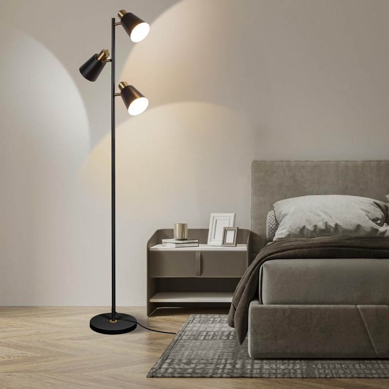 Dimmable Floor Lamp, Tree Floor Lamp Modern Dimmable Standing Lamp,