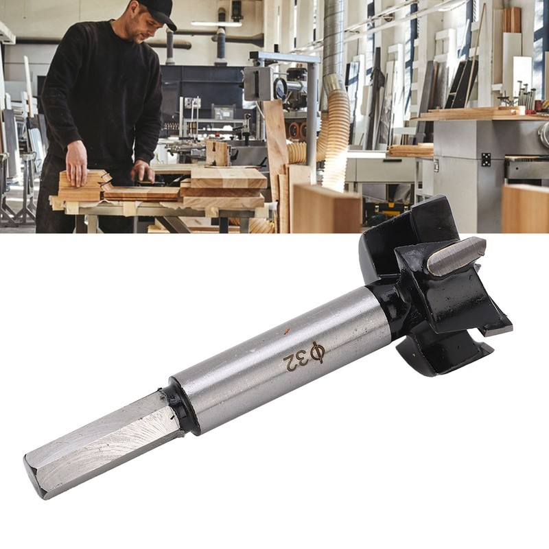 Forstner Drill Bit 32mm 3 Flute 4 Tooth Carbide Hinge